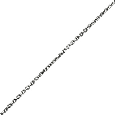 Серебряная цепочка, плетение якорное, покрытие родий с чернением, ширина 3,5 мм