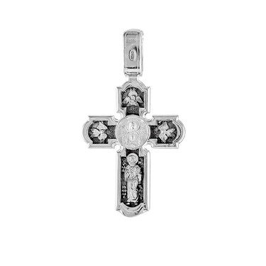 Серебряный православный крестик с чернением