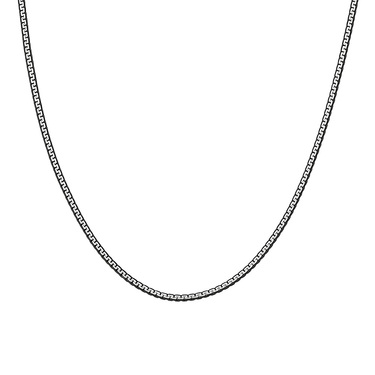 Серебряная цепочка, плетение сколоченный якорь, покрытие родий с чернением, ширина 2,1 мм