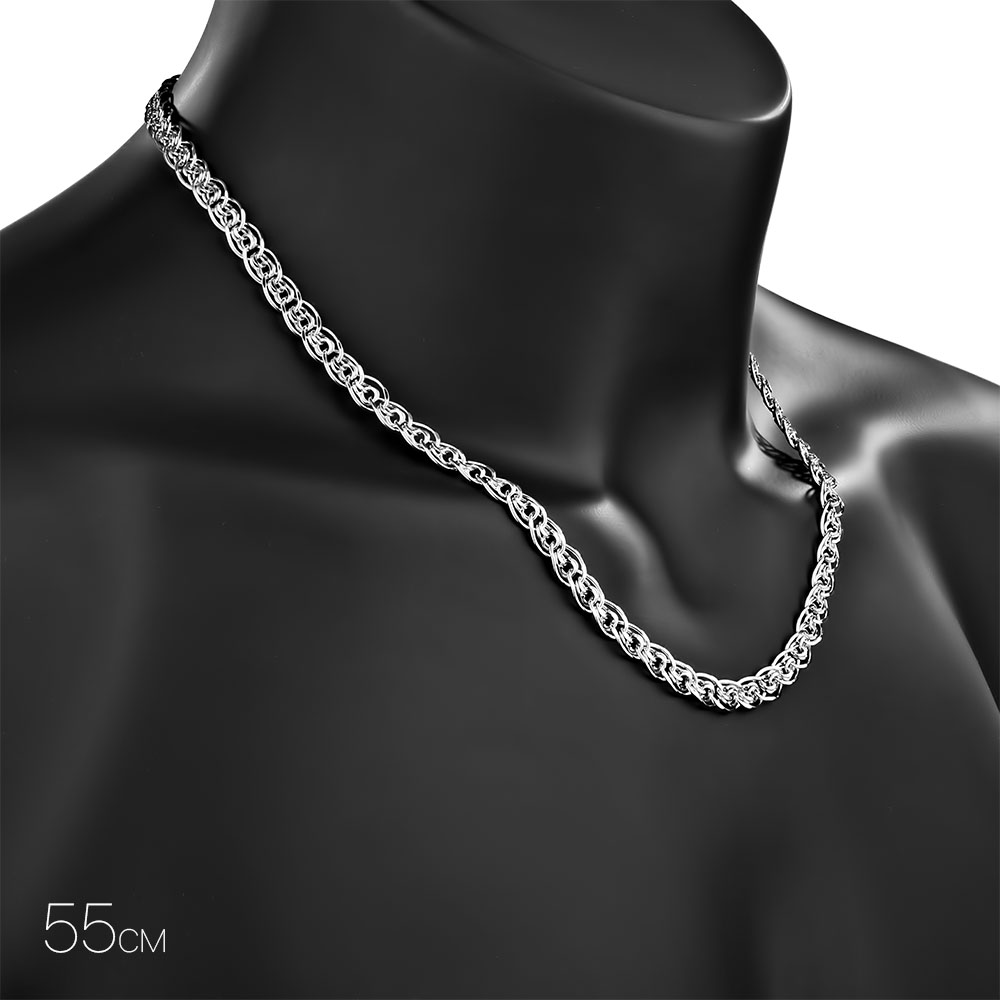 Цепочка на шею,Серебро,с замком Карабинный,РОССИЯ