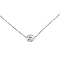 Цепочка на шею,Колье,Серебро,с вставкой Цирконий кубический Белая цвета,с замком Карабинный,КИТАЙ