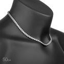 Цепочка на шею,Серебро,с замком Карабинный,ИТАЛИЯ