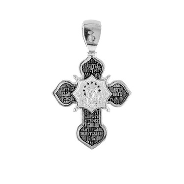 Серебряный крест с чернением
