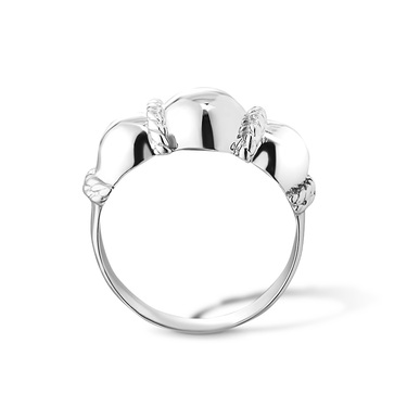 Женское серебряное кольцо Восточная Чалма, покрытие родием