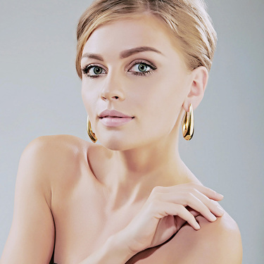 Серебряные серьги с позолотой