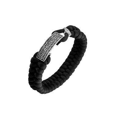 Браслет из паракорда с серебряной вставкой 