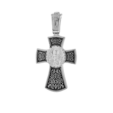 Серебряный православный крестик с чернением