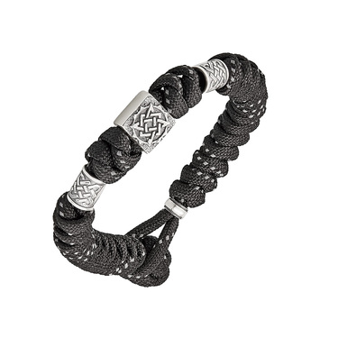 Браслет из паракорда с серебряной вставкой 