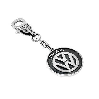 Серебряный брелок автомобилиста Volkswagen, чернение