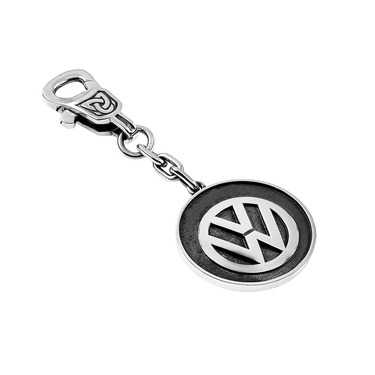 Серебряный брелок автомобилиста Volkswagen, чернение