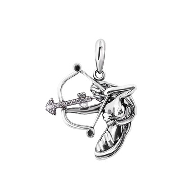 Серебряная подвеска с белыми фианитами 
