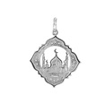 Подвеска,Кулон,Талисман,Амулет,Оберег,Серебро,с вставкой Фианит Белая цвета,РОССИЯ