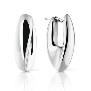 Серебряные серьги, покрытие родий