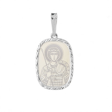 Серебряная подвеска иконка св. Георгий Победоносец