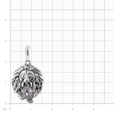 Серебряная подвеска с белыми фианитами 