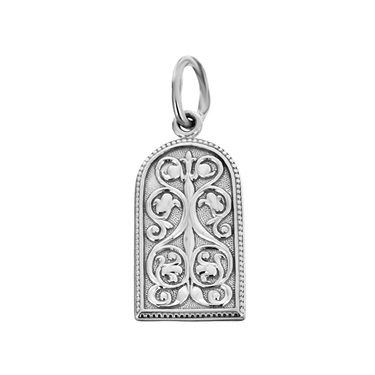 Серебряная подвеска мужская мусульманская, мечеть, родий