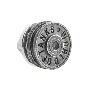 Серебряный значок серии World of tanks с эмалью, покрытие оксид