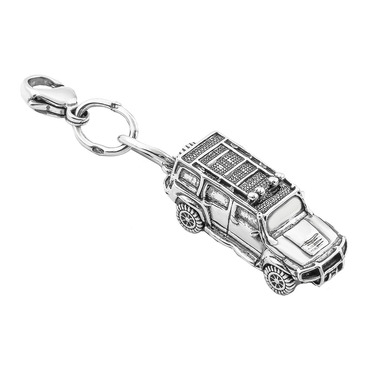 Серебряный брелок с чернением Внедорожник