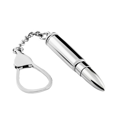 Серебряный брелок для ключей патрон для АКМ