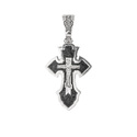 Крест,Серебро,с вставкой Черное дерево Черная цвета,РОССИЯ