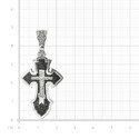 Крест,Серебро,с вставкой Черное дерево Черная цвета,РОССИЯ