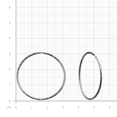 Серебряные классические серьги Кольца / Конго / Круглые с насечками, покрытие родий, диаметр 3 см