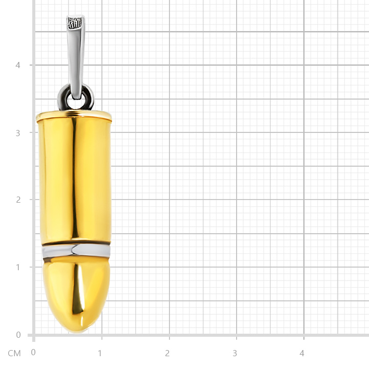 Серебряная подвеска пуля в позолоте Подвеска,Кулон,Талисман,Амулет,Тотем,Серебро,с вставкой Без вставок,РОССИЯ