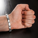 Браслет на руку,Серебро,с вставкой Без вставок,с замком Карабинный,РОССИЯ