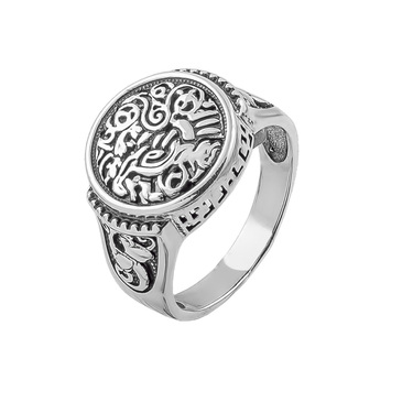 Серебряный мужской перстень с чернением серия Этника