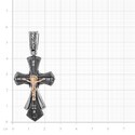 Крест,Подвеска,Оберег,Золото,Серебро,с вставкой Золото 585 Золотой цвета,РОССИЯ