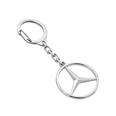Серебряный брелок для ключей Mercedes