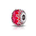 Шарм,Перлина,Серебро,с вставкой Синтетический кварц Красная цвета,РОССИЯ