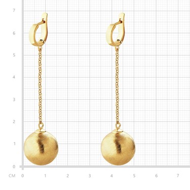 Серебряные матированые серьги 