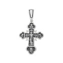 Серебряный мужской православный крест с чернением Крест,Подвеска,Оберег,Серебро,с вставкой Без вставок,РОССИЯ