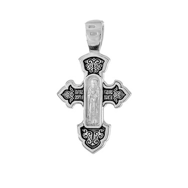 Серебряный православный крестик с чернением