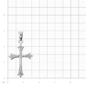 Крест,Подвеска,Талисман,Амулет,Оберег,Серебро,с вставкой Цирконий кубический Белая цвета,КИТАЙ