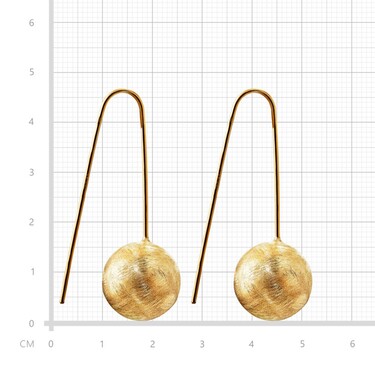 Серебряные матированые серьги 