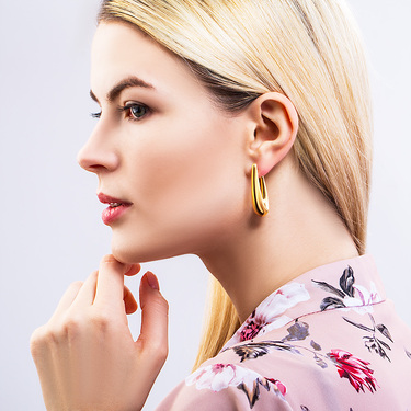 Серебряные серьги с позолотой