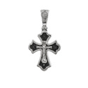 Крест,Серебро,с вставкой Черное дерево Черная цвета,РОССИЯ