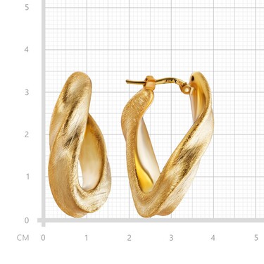 Серебряные серьги матированные с позолотой