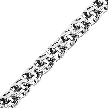 Серебряный мужской браслет, плетение Бисмарк с чернением, ширина 0,9 см