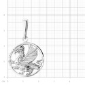 Серебряный оберег  Подвеска,Кулон,Талисман,Амулет,Оберег,Тотем,Серебро,с вставкой Без вставок,РОССИЯ