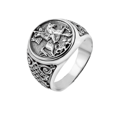 Серебряный перстень с чернением 