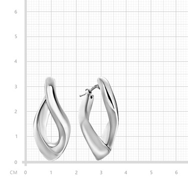 Серебряные серьги, покрытие родий
