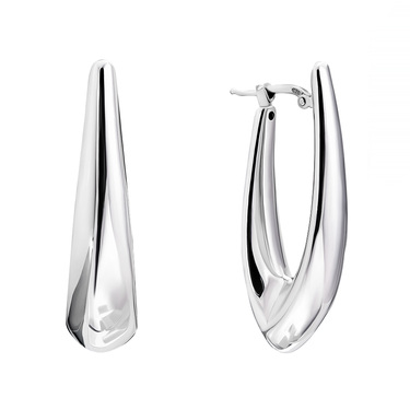 Серебряные серьги, покрытие родий