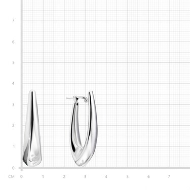 Серебряные серьги, покрытие родий