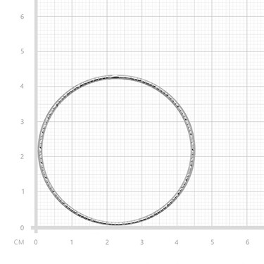 Серебряные классические серьги Кольца / Конго / Круглые с насечками, покрытие родий, диаметр 4 см