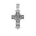 Серебряный мужской крест с чернением Крест,Подвеска,Оберег,Серебро,с вставкой Без вставок,РОССИЯ
