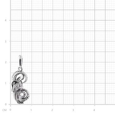 Серебряная подвеска с белыми фианитами 