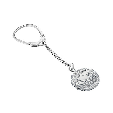 Серебряный брелок автомобилиста, родий